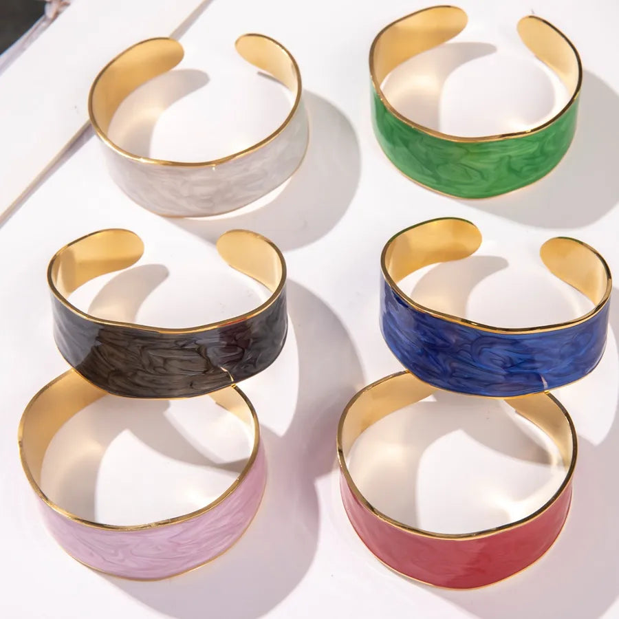 Unisex Titanium Steel Wide Cuff Bracelet