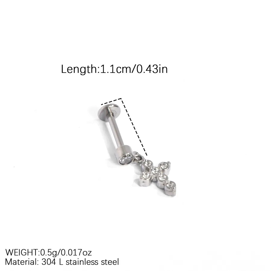 Stainless Steel Zircon Cartilage Stud Earring