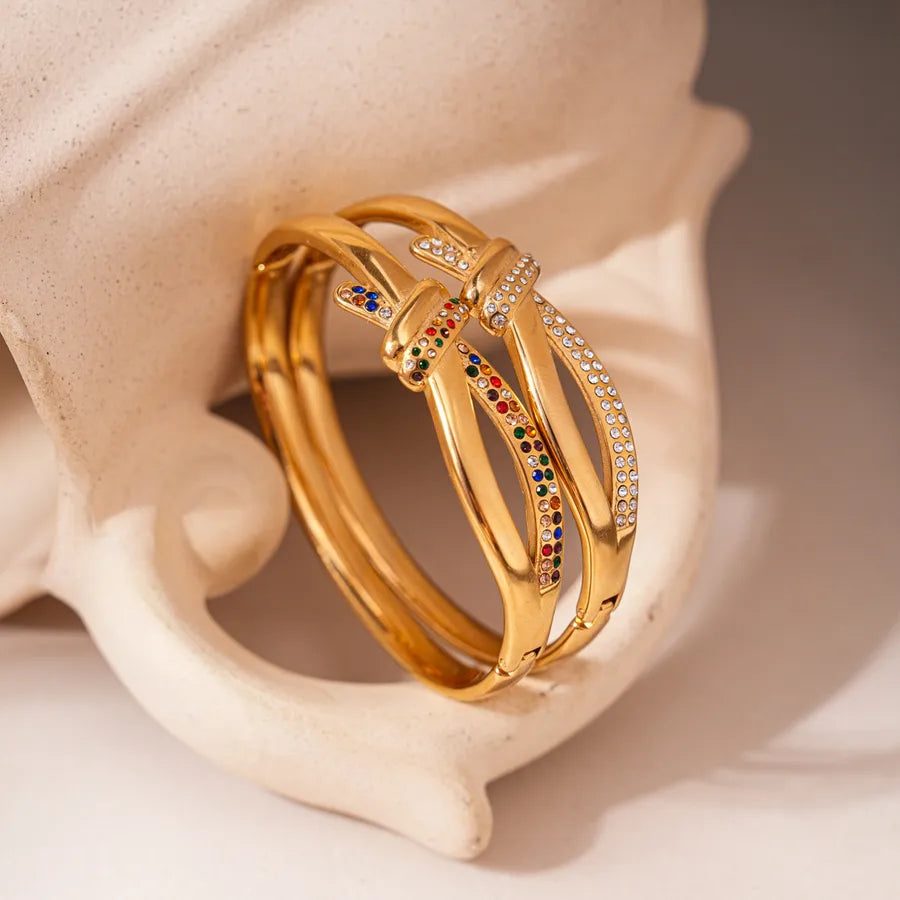 Butterfly Knot Diamond Stainless Steel Bracelet