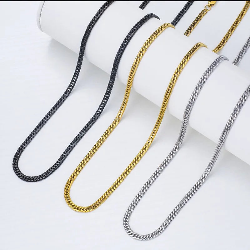 18K Gold Plated Titanium Steel Hip-Hop Necklace