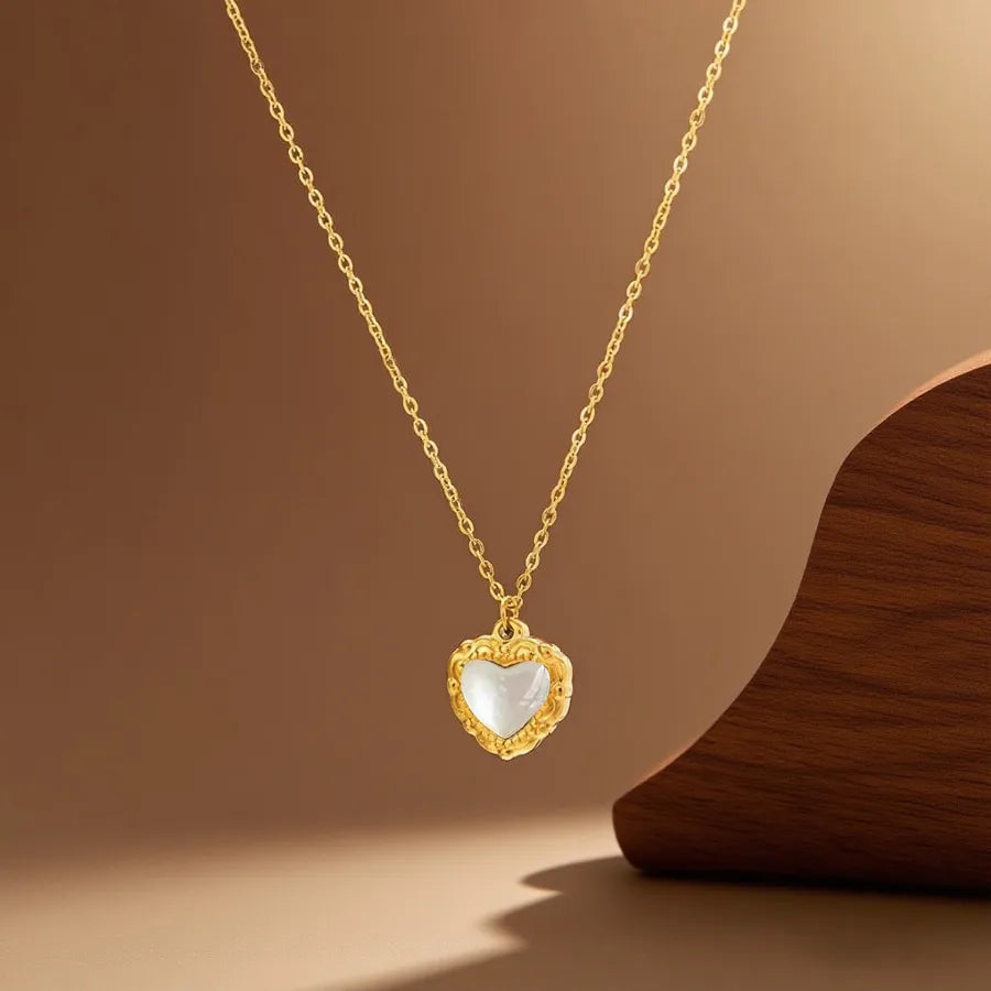 Titanium Steel Heart Pendant Necklace