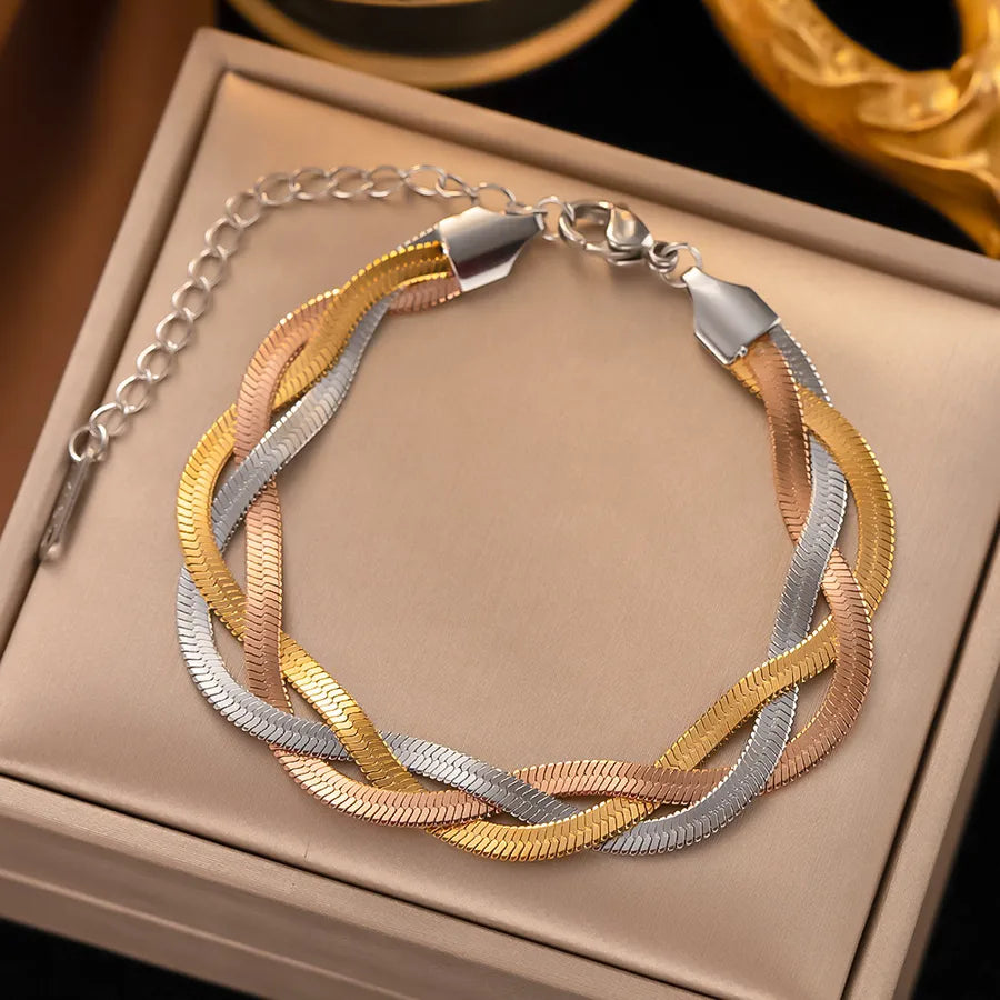 Elegant Woven Chain Bracelet for Women