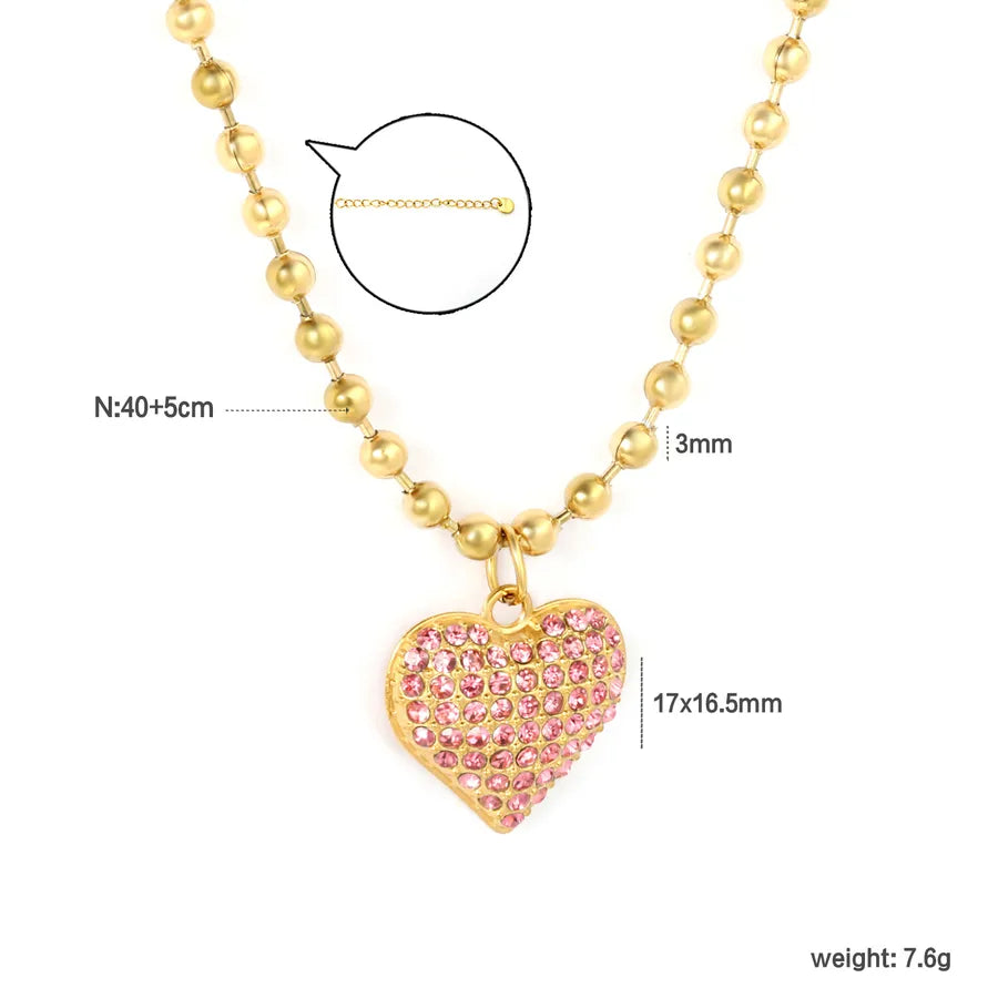 Gold Heart Pendant Necklace for Women