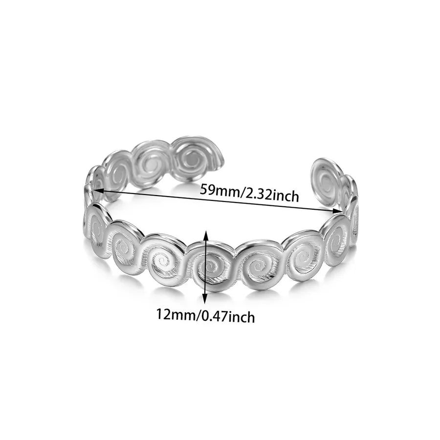 Women's Stainless Steel Open Bangle Bracelet B1925P