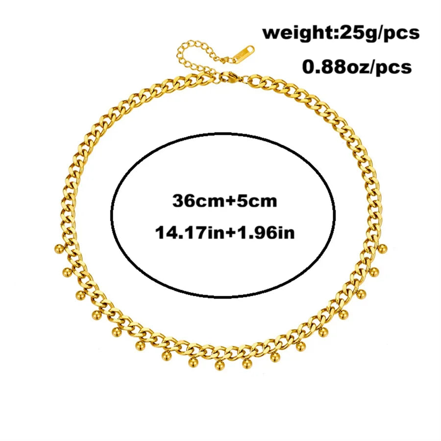 18K Gold Plated Stainless Steel Chain Set