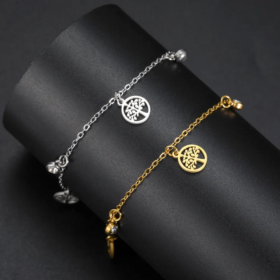 Gold Tree of Life Stainless Steel Bracelet
