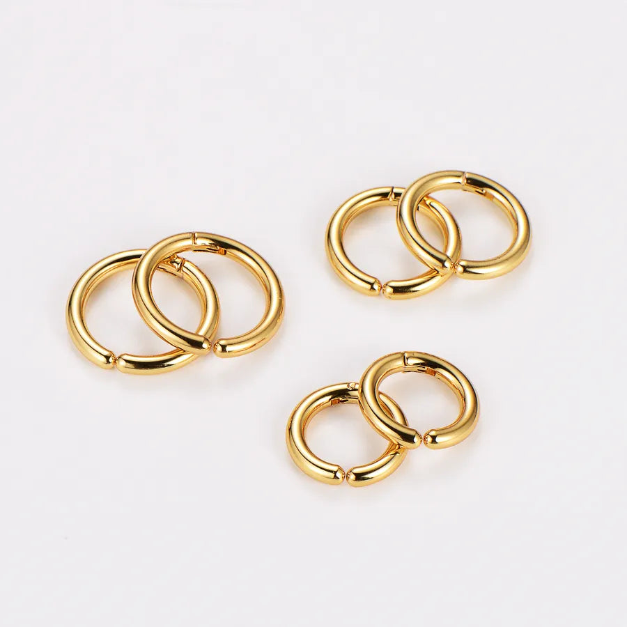 18K Gold Plated Stainless Steel Hoop Earrings Set