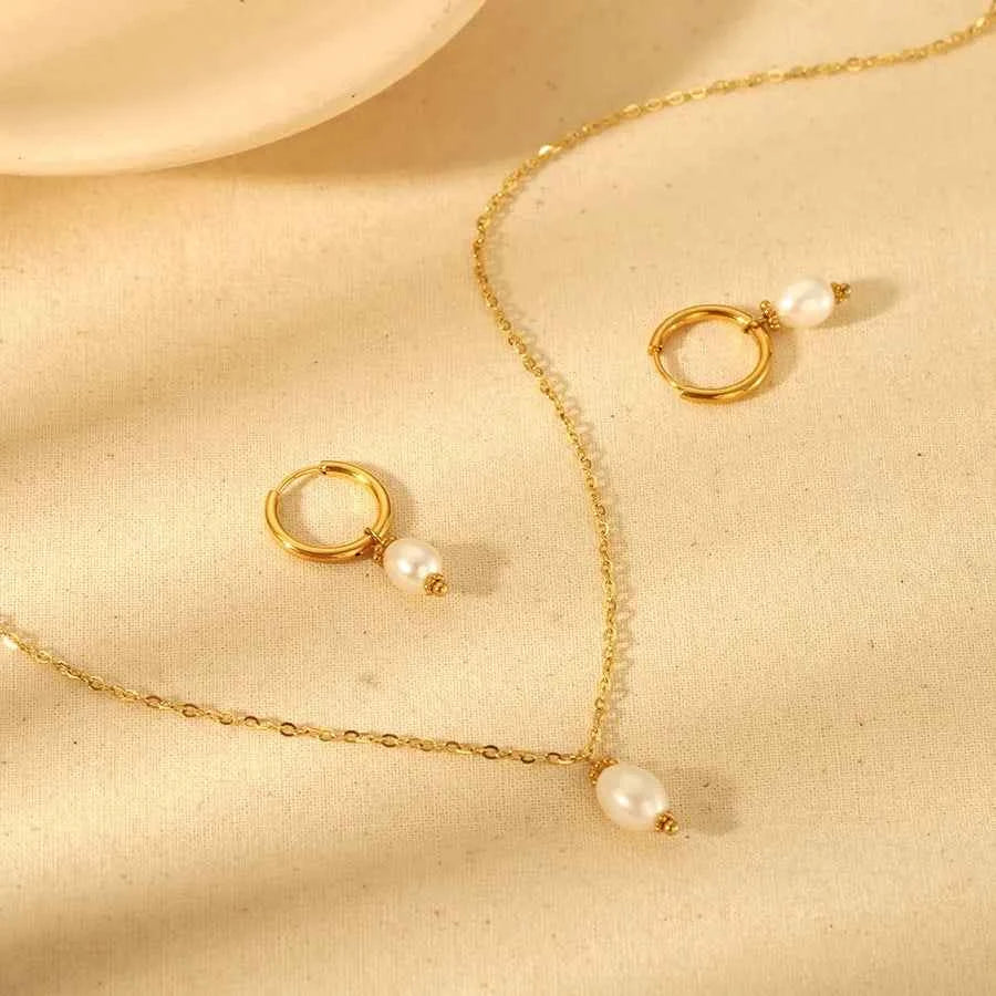 Freshwater Pearl Tassel Jewelry Set for Women