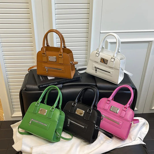 Urban Minimalist PU Leather Shoulder Tote