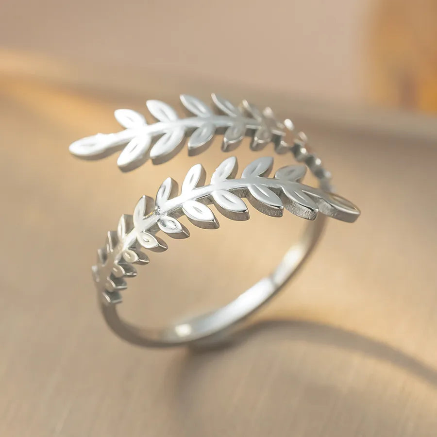 18K Gold Titanium Steel Geometric Open Ring K330 Steel Color Ring Open