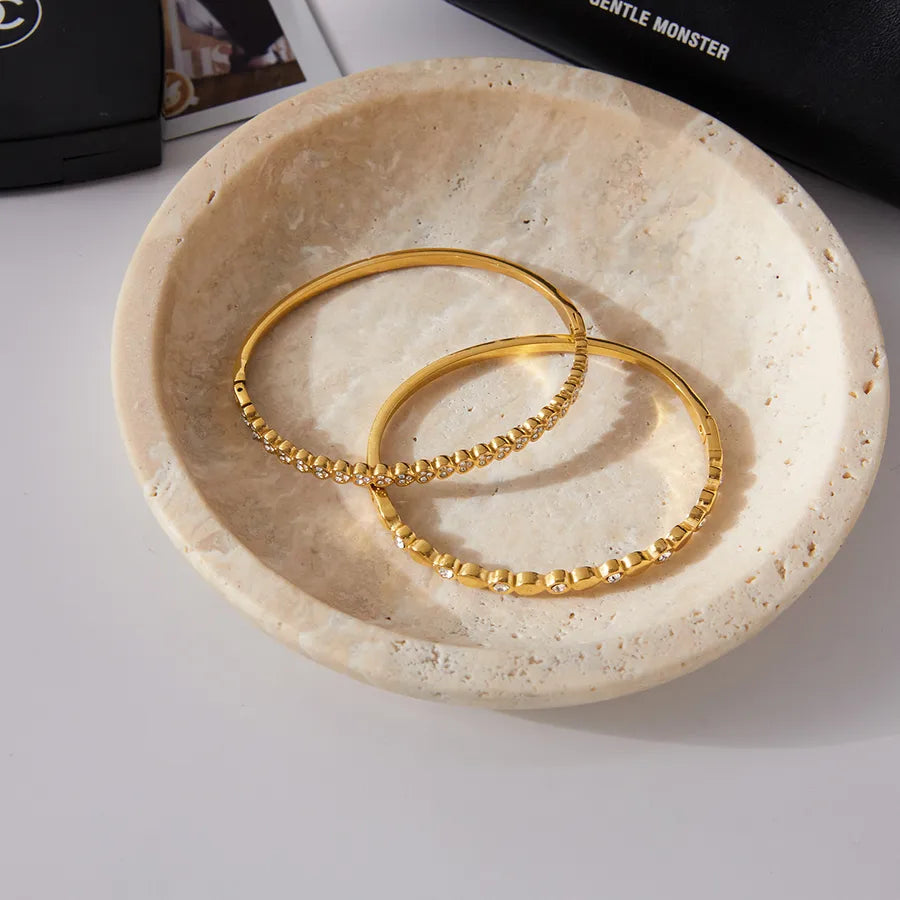 18K Gold Stainless Steel Diamond Bracelet