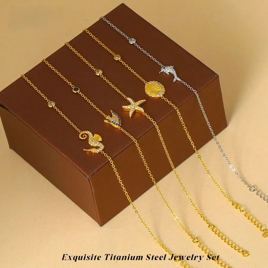 White Star Ocean Bracelet – Titanium Steel & Zircon