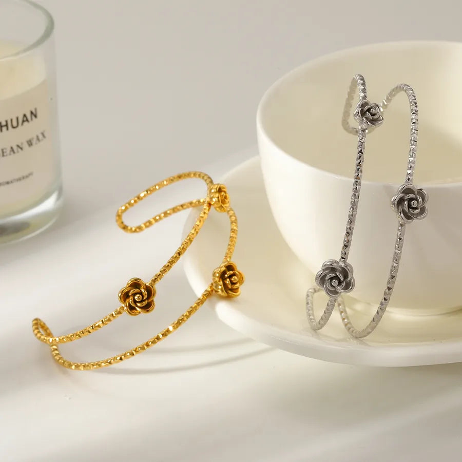 Gold Plated Stainless Steel Women's Bangle