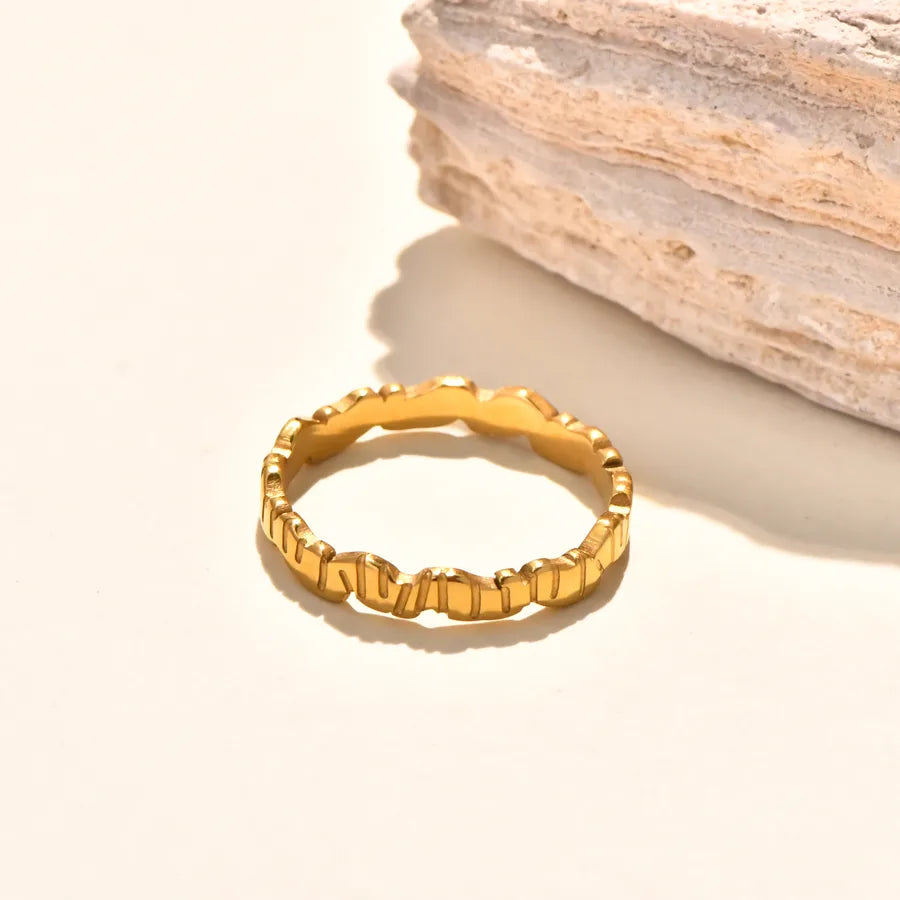 Gold Plated Irregular Heart Wave Ring