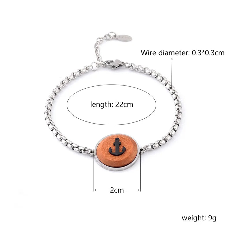 Stainless Steel Anchor Bracelet for Men & Women