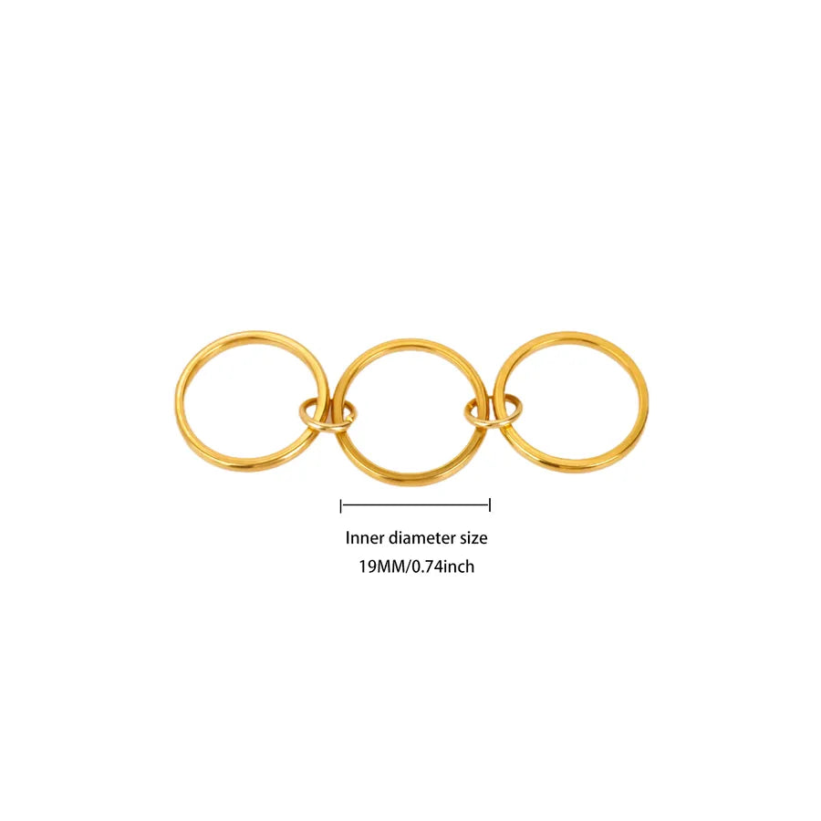 Geometric Gold Stainless Steel Ring 9 Gold