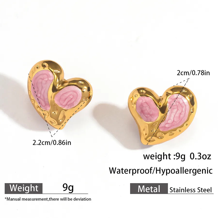 Gold Plated Titanium Steel Drop Earrings 11#