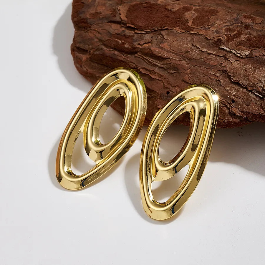 18K Gold PVD Geometric Stainless Steel Earrings