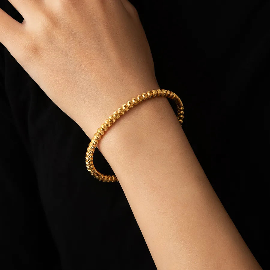 Gold Plated Open Bangle Bracelet