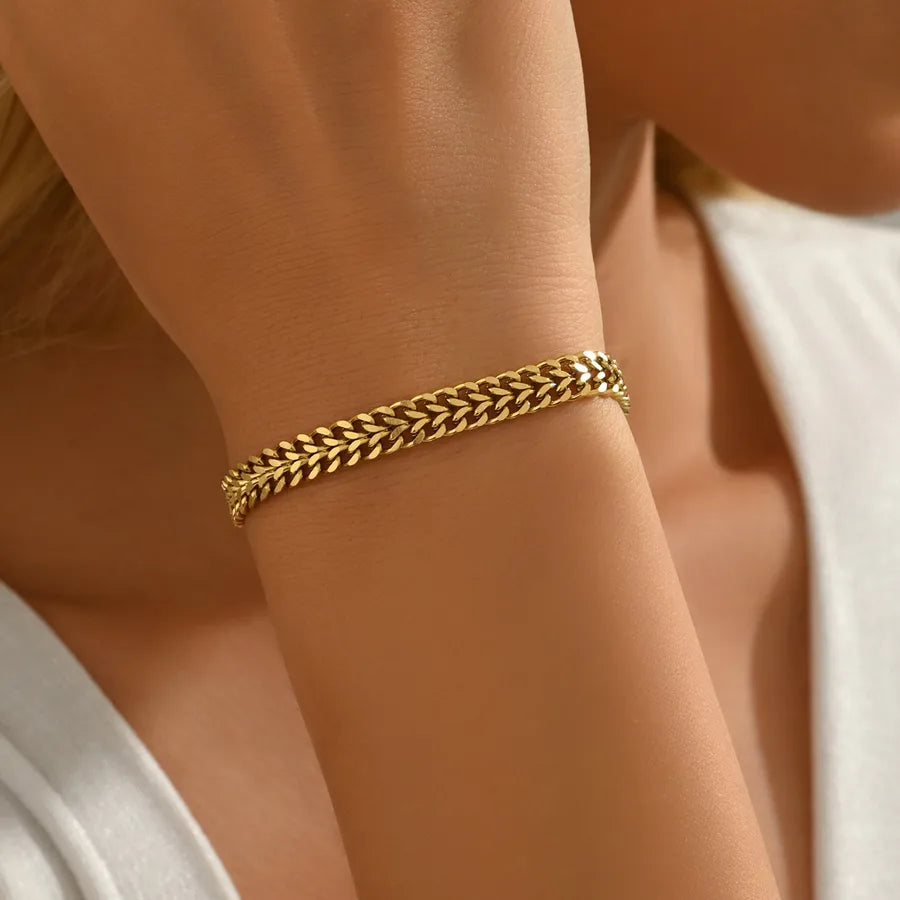 Gold Minimalist Chain Bracelet for Women