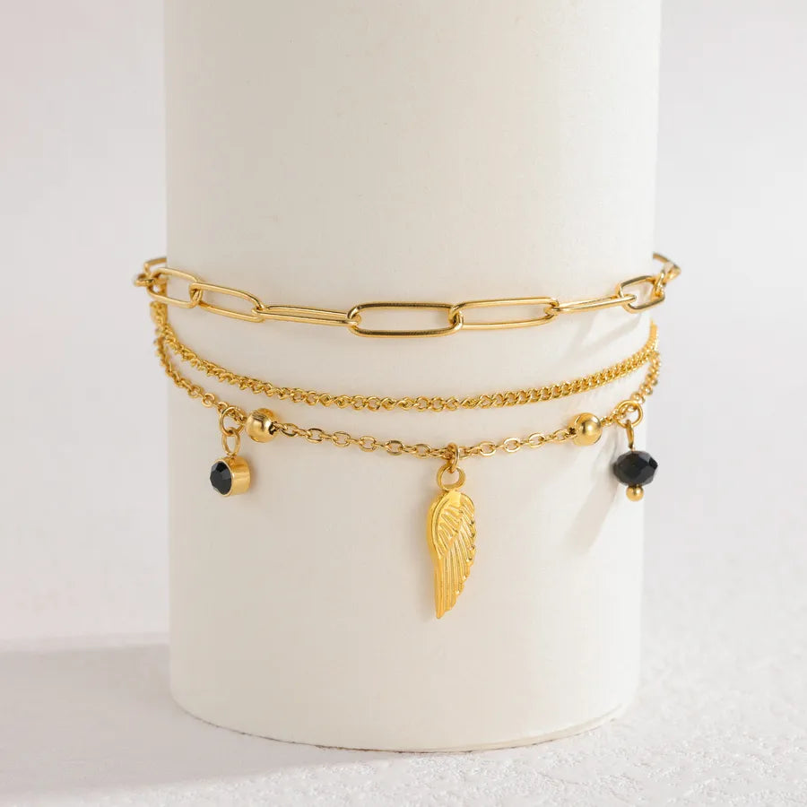 18K Gold Butterfly Bracelet for Women