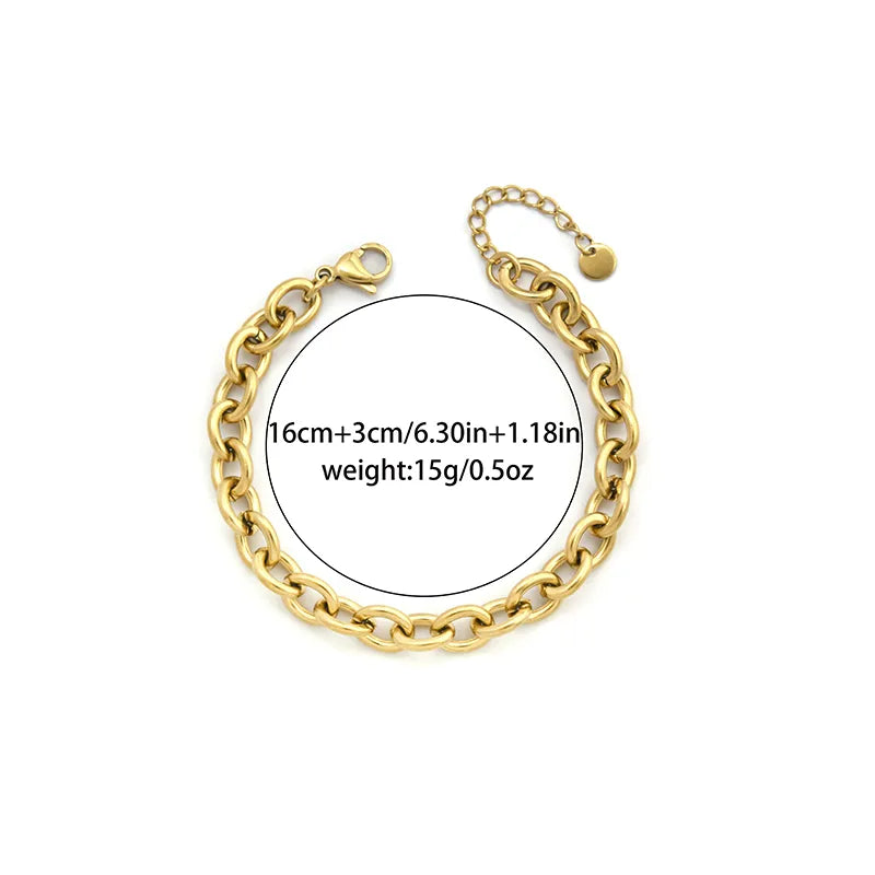 Gold Plated Stainless Steel Unisex Bracelet