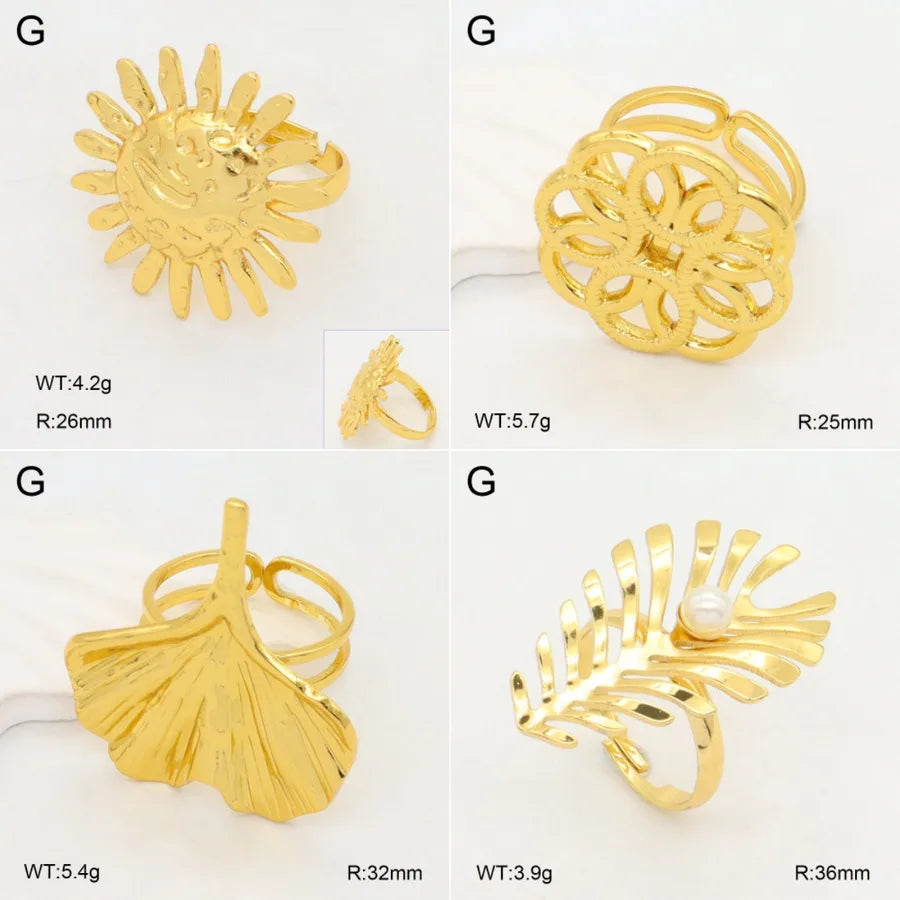 18K Gold Plated Stainless Steel Open Ring