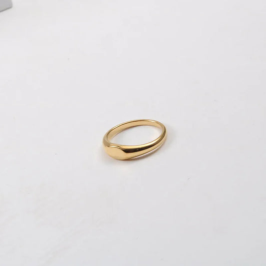 Rose Gold Twisted Titanium Steel Ring