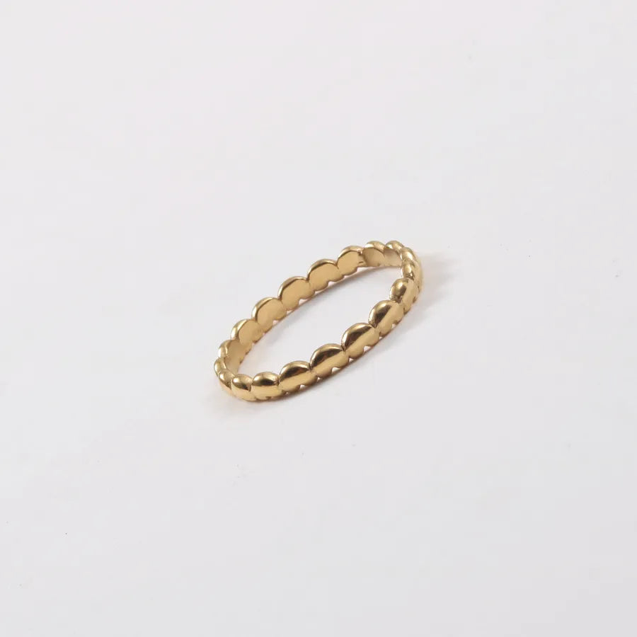 18K Gold Plated Geometric Titanium Steel Ring