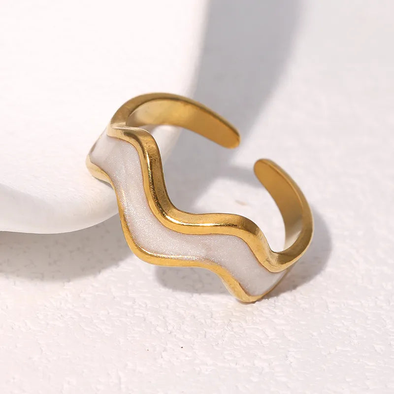 18K Gold Vintage Open Ring for Women