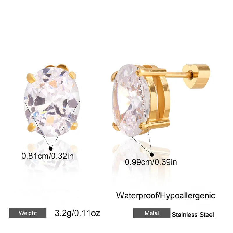 18K Gold Plated Letter Earrings – Waterproof & Non-Tarnish 2