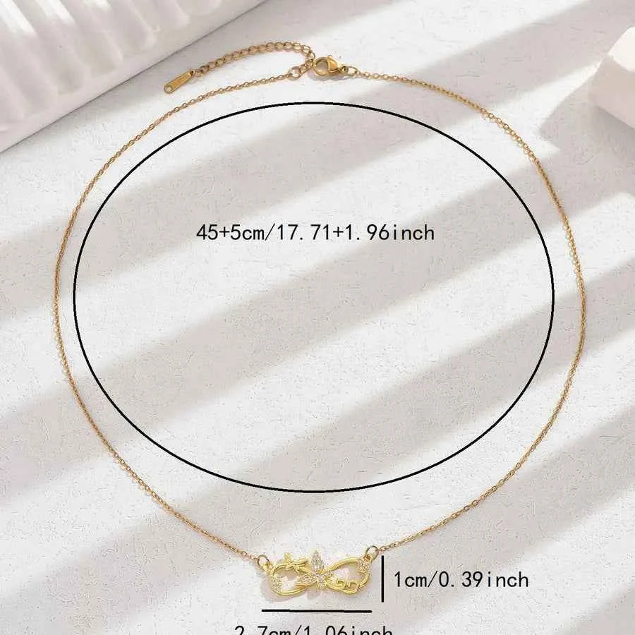 18K Gold Butterfly Pendant Necklace