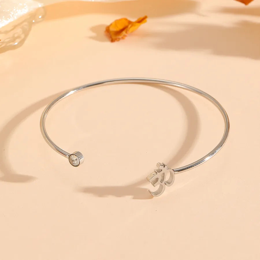 Gold Plated Stainless Steel Digital Bangle