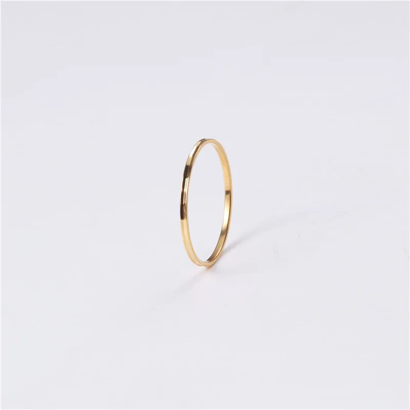 18K Rose Gold Geometric Titanium Steel Ring