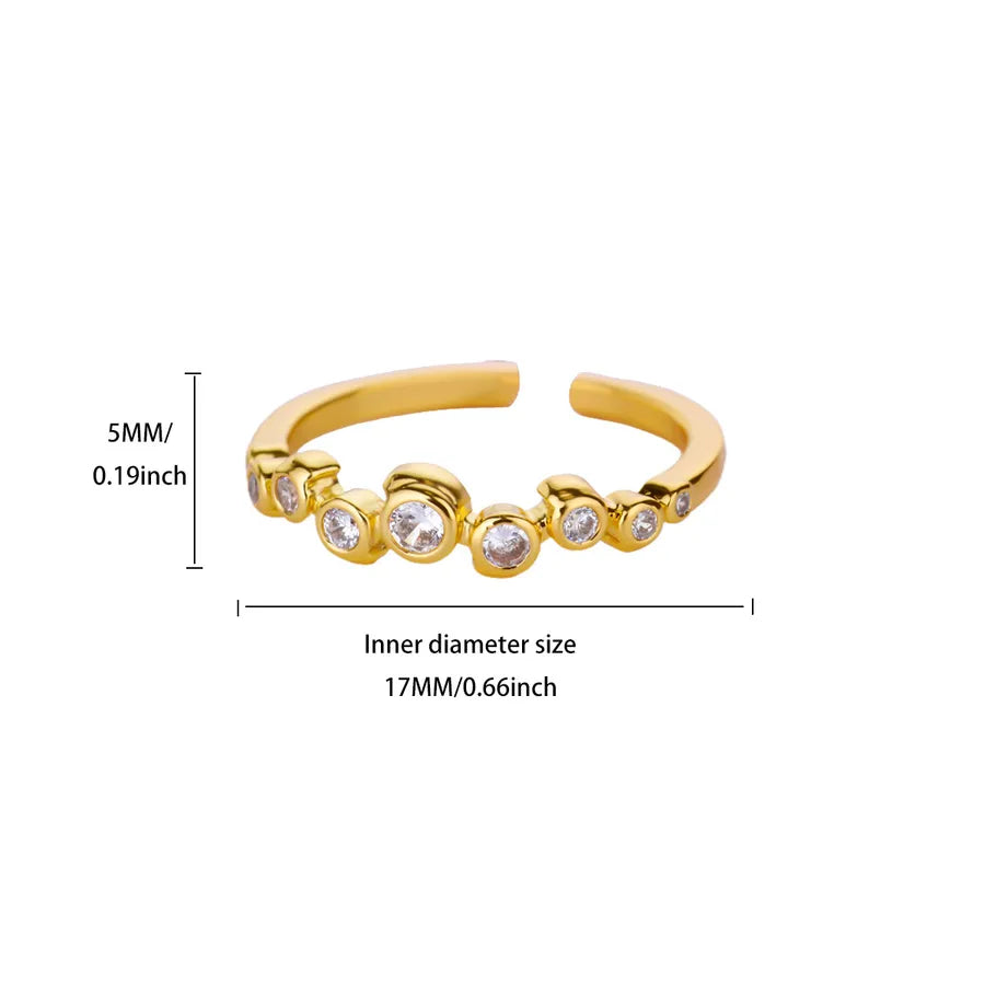 Elegant Geometric Open Ring in 18K Gold JZ8420G