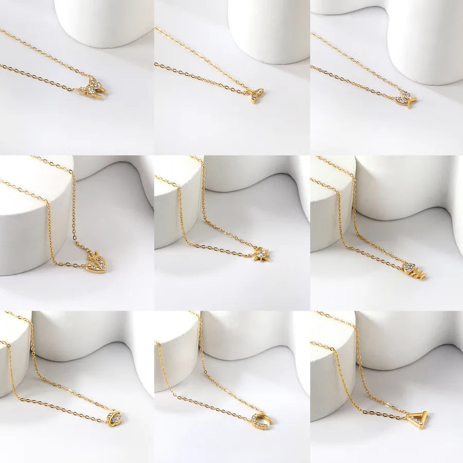 Gold Plated Star Butterfly Heart Pendant Necklace