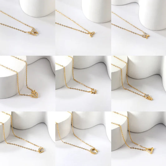 Gold Plated Star Butterfly Heart Pendant Necklace