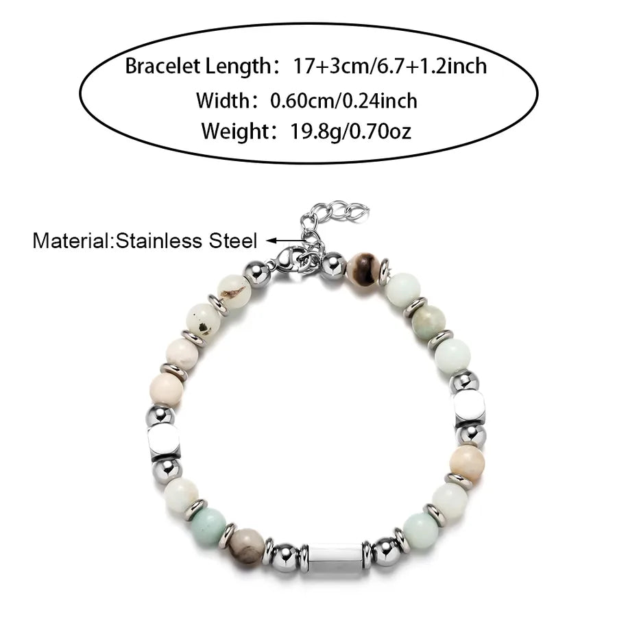 Colorful Stainless Steel Geometric Bracelet B02730S-D