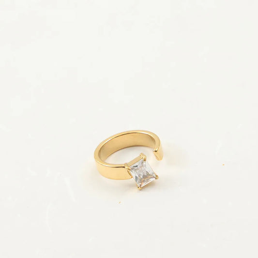 18K Gold Plated Titanium Steel Open Ring