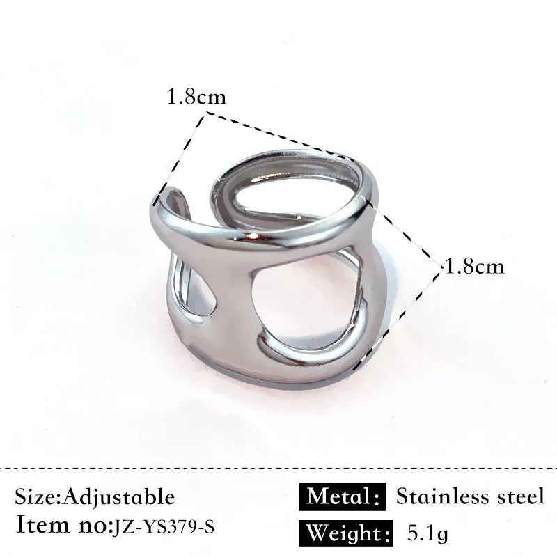 Gold Plated Stainless Steel Wave Animal Ring