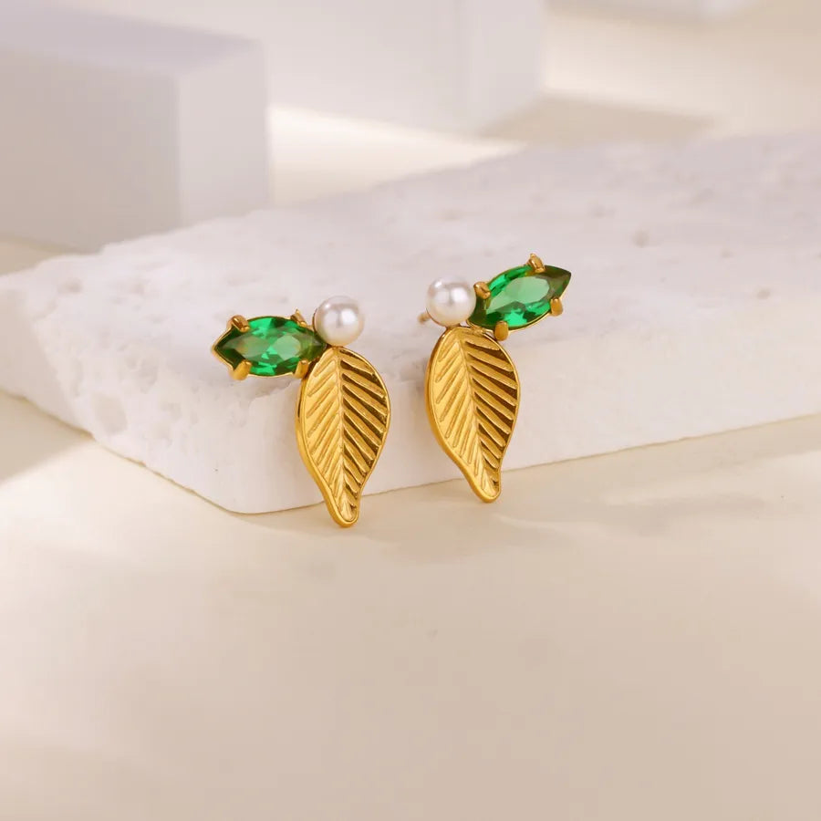 Gold Plated Leaf Ear Cuff Earrings for Women