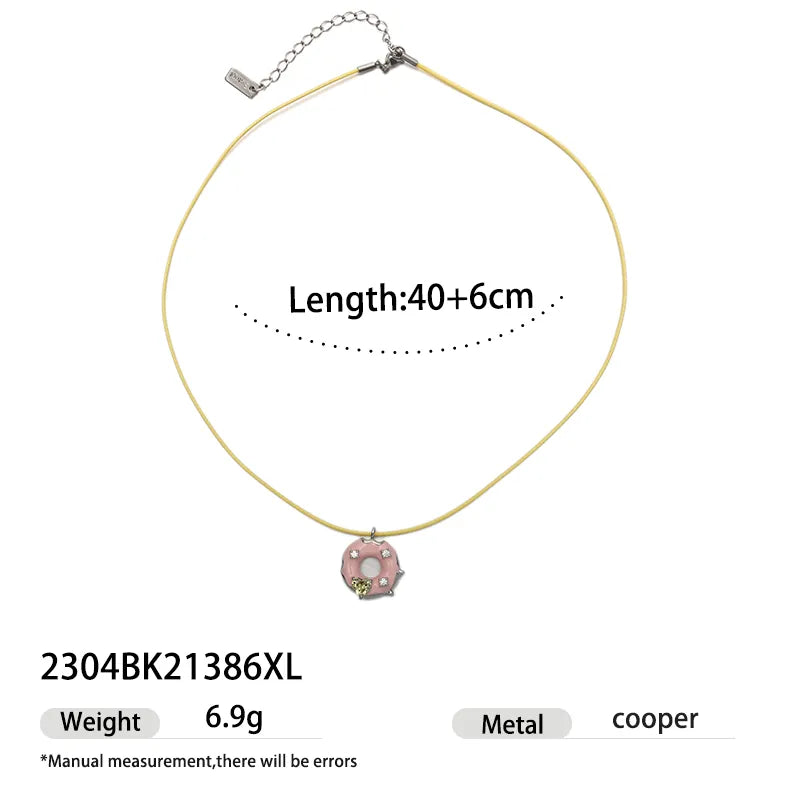 Cute Donut Ice Cream Drop Earrings 2304BK21386XL