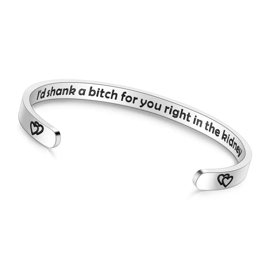 Retro Heart Stainless Steel Bangle 30-Friends Gifts - I_d Shank a B_yyt