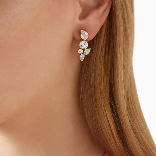 18K Gold Plated Stainless Steel Rhinestone Earrings