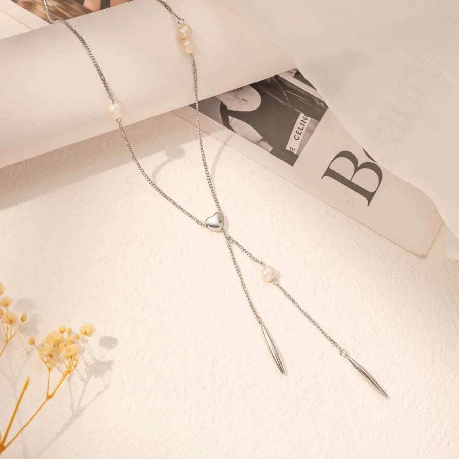 18K Gold Heart Necklace – Stainless Steel