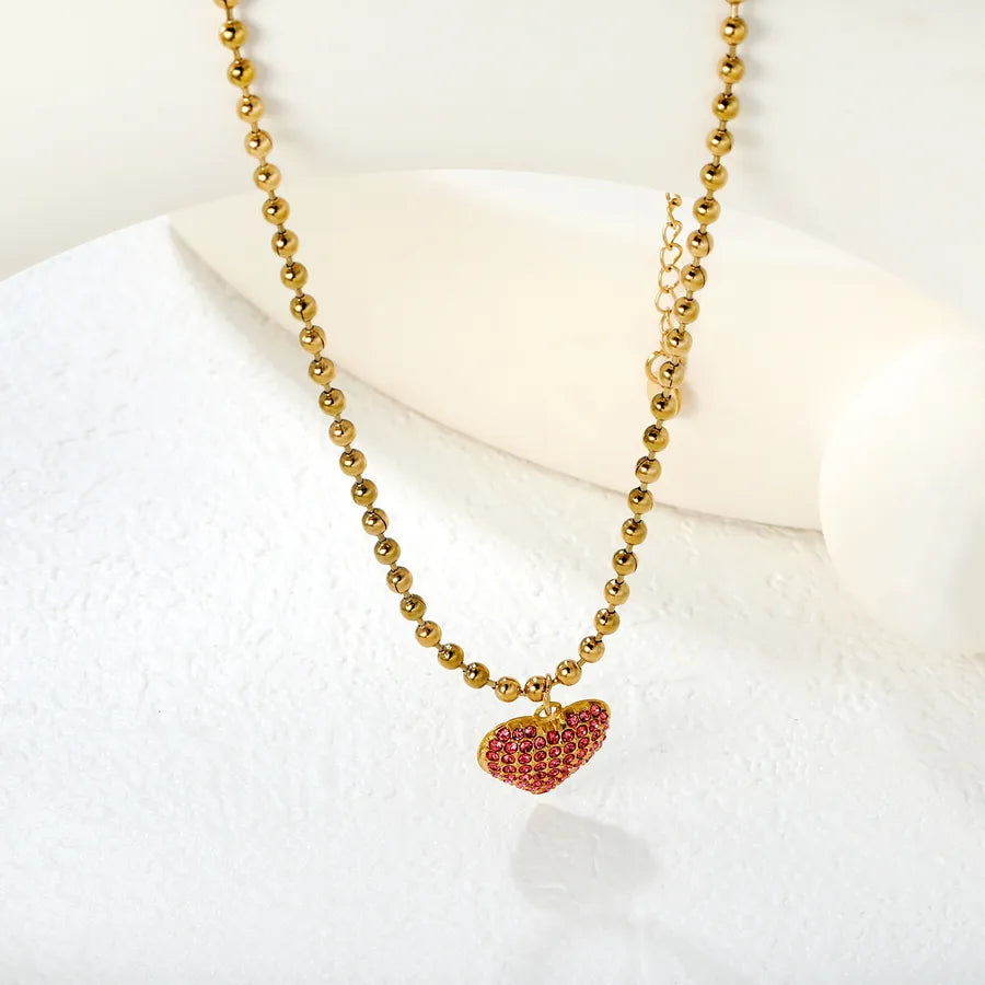 Gold Heart Pendant Necklace for Women