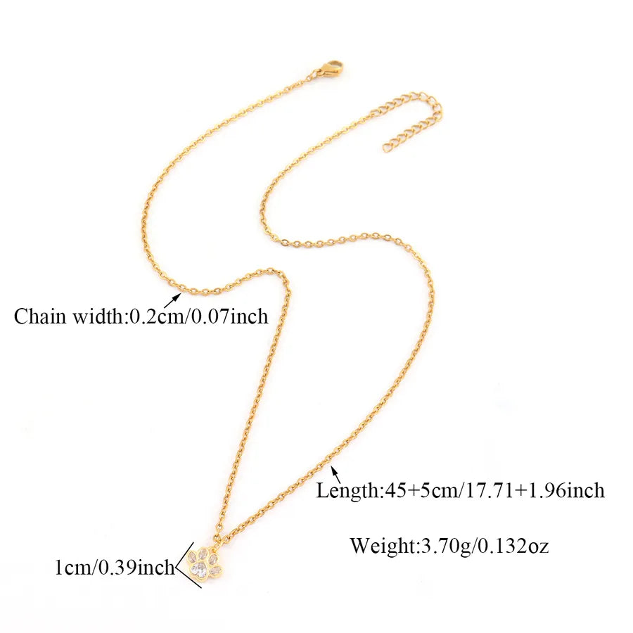 Gold Cat Claw Pendant Necklace – Stainless Steel