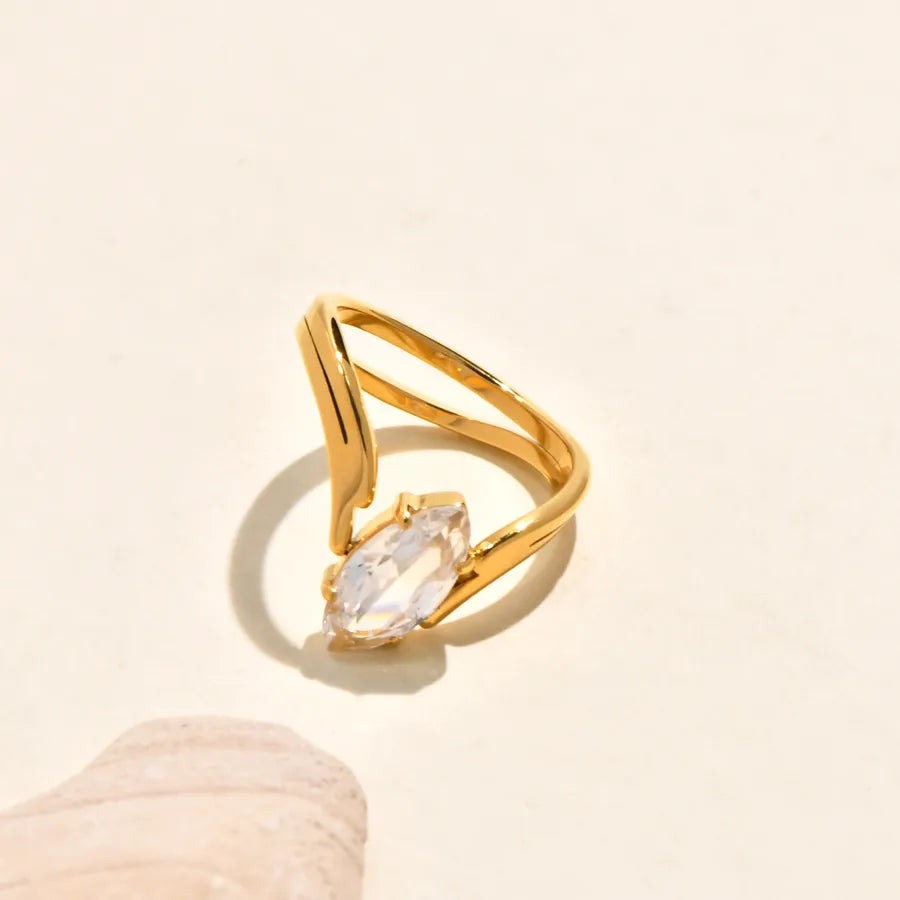 Double Layer Gold Heart Ring for Women 5772901