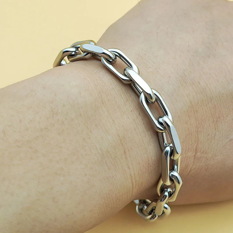 Unisex Titanium Steel Geometric Bracelet