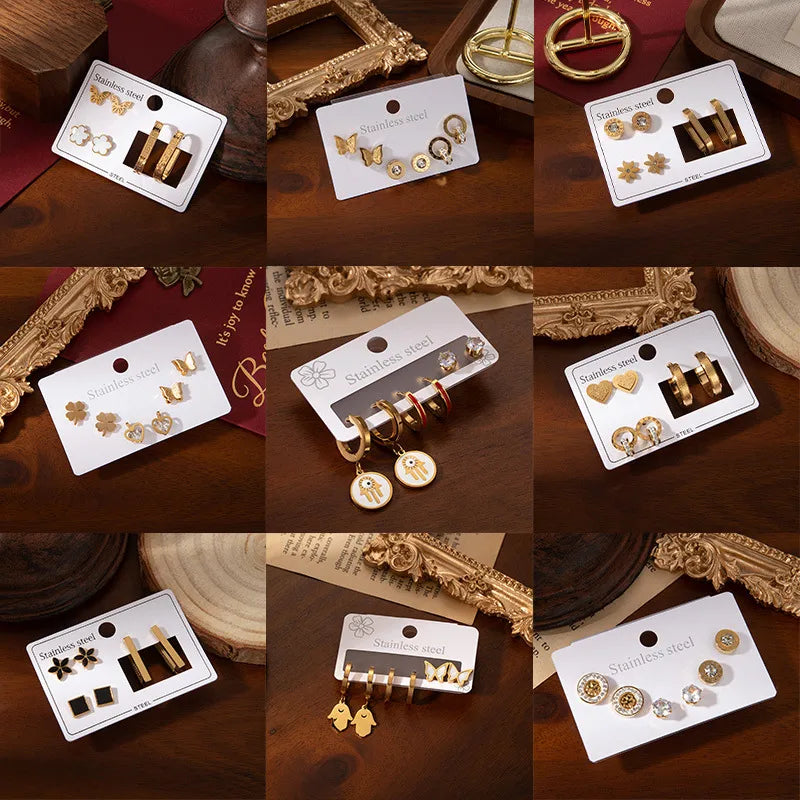 Titanium Steel Heart Earrings for Women